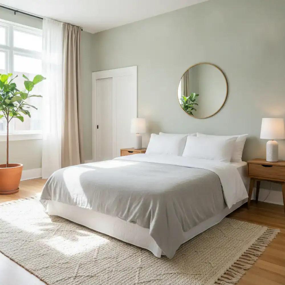 Bright and clean rental property bedroom